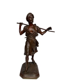 19th Century Orientalist Patinated Bronze Sculpture By Pinedo