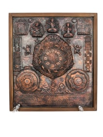 A Tibetan Handmade Repousse Thangka
