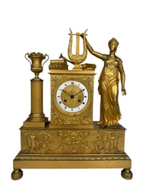 19th Century French Gilt Bronz Clock