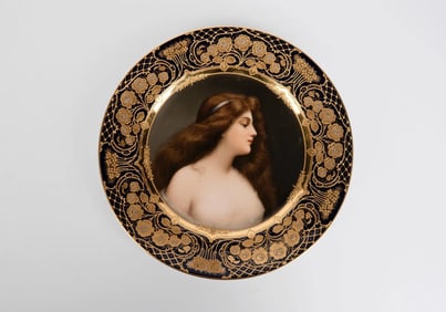 A Royal Vienna Decorative Porcelain Plate By Karl Wagner
