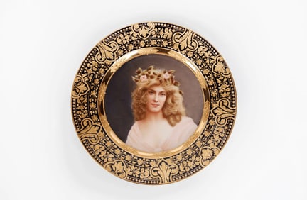 19th Century Viennese Hand Painted Porcelain Decorative Cabinet Plate