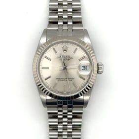 Ladies Stainless Steel Oyster Perpetual DateJust RolexWatch