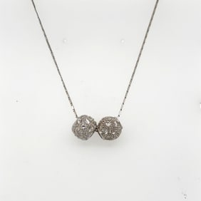 14K white gold & Diamond Necklace