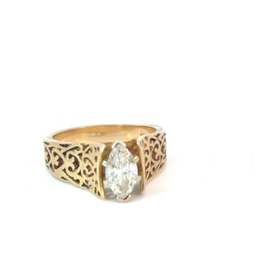 14K Yellow Gold & Natural Diamond Ring