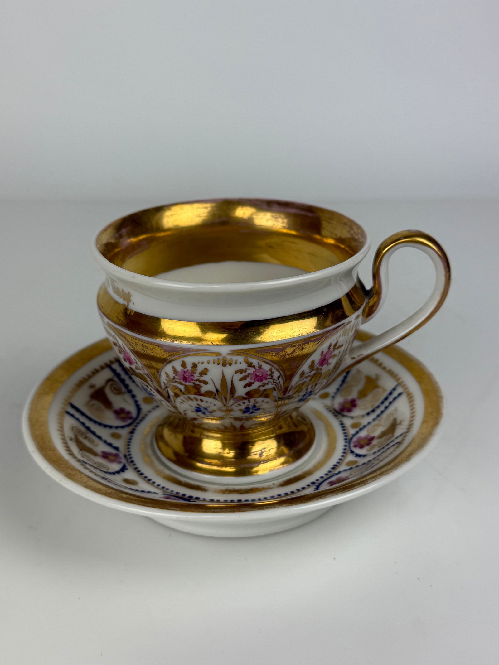19th Century Berlin KPM Hand Painted Cup & Saucer (1 of 5)