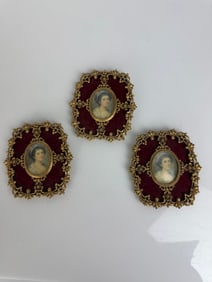 Set of 3 Gilt Bronze Decorative Frames