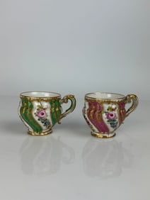 19th Century Sevres Style Porcelain Cups