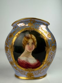 19th Century Royal Vienna Porcelain Hand Painted Vase