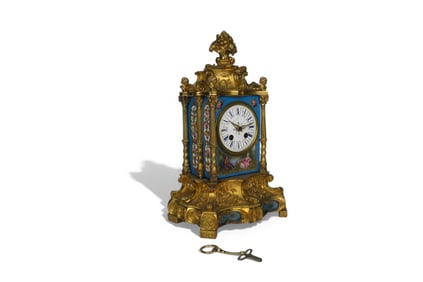 19th Century French Gilt Bronze Clock