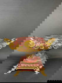 19th Century French Ormolu Mounted Rouge Marble Centerpiece (1 of 8)