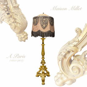 A Maison Millet (1853-1902) Ormolu Bronze Floor Lamp (1 of 10)
