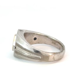 14k Yellow Gold, 925 Sterling Silver & Diamond Ringng
