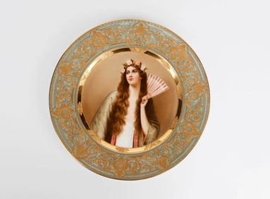 19th Century Viennese Hand Painted Decorative Porcelain Cabinet Plate