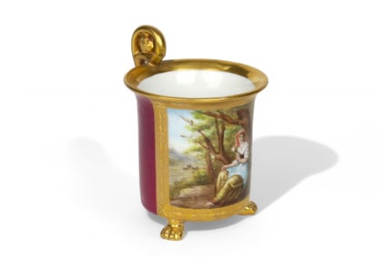 A 19th Century Royal Vienna Porcelain Hand Painted Cup