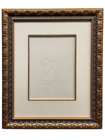 An Embossed Print By Salvador Dali: Frontispièce Apollinaire (Spain, 1904-1989)