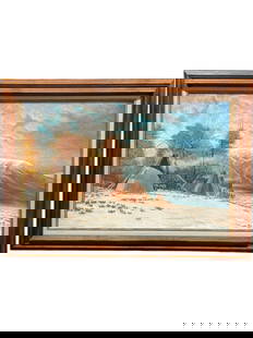 An Oil on Canvas Painting By Alfonso Roman: An Oil on Canvas Painting By Alfonso Roman. Frame: 43” x 31”