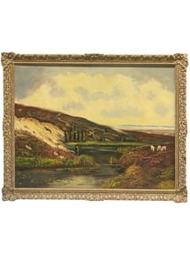 Oil on Canvas Painting Landscape By H. Wester (Dutch, 20th Century)