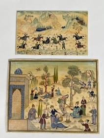 Lot Of 2 Hand Painted Persian Paintings