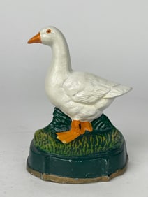 A Standing Duck Cast Iron Door Stop