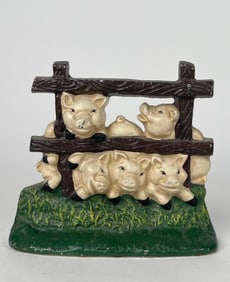 Pigs Family Cast Iron Door Stop