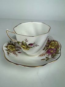 19th Century Rosina Porcelain Painted Cup & Saucer.