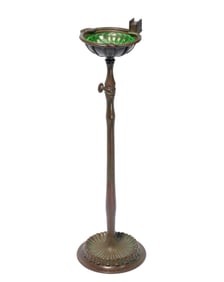 1899-1930 Tiffany Studios Patinated Bronze Ash Stand
