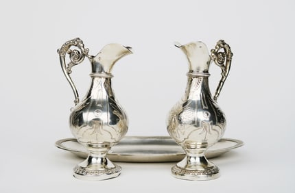 19th Century French Silver Cruet Set