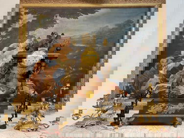 Very Large Size 19th century French Gilt & Patinated Bronze Clock