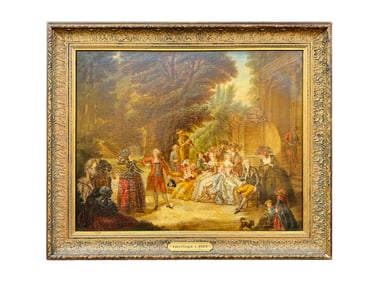 Early 19th Century American Oil On Canvas Painting.