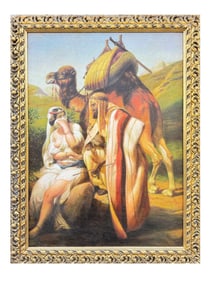 19th Century Italian Orientalist Oil On Canvas Painting