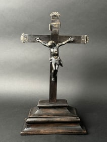 19th Century French Silver Crucifix