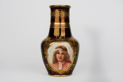 19th Century Royal Vienna Hand Painted Porcelain Vase