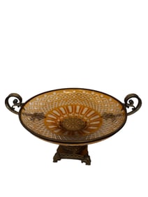 20th Century Cut Crystal Mounted Gilt Bronze Centerpiece