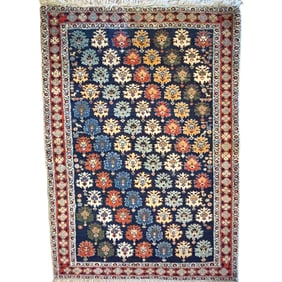 Ghashghaei Hand-Knotted Persian Rug, Made of the Best Sheep hand-Spun Wool and Herbal Dyed colour