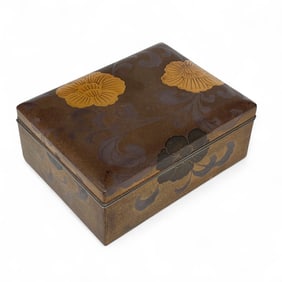 A Meiji Period Silver Mounted Lacquered Box