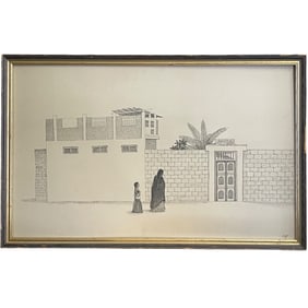 A Lithograph Print on Paper By V. Nath
