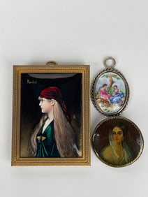 Lot Of 3 European Miniature Paintings