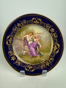 Lot of 4 19th Century Royal Vienna Hand Painted Decorative Plates