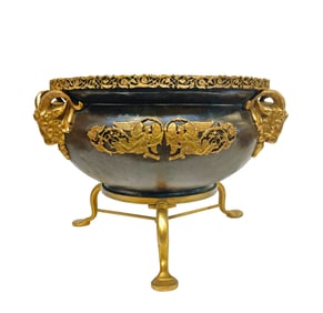An American Gilt & Patinated Bronze Jardiniere