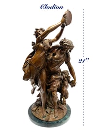 Bacchic Revelers, Model of Clodion Bronze Figure Group