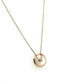 Cartier Amulet Mop 18k Yellow Gold Necklace
