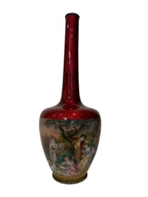 19th Century Austrian Enamel Decorative Vase