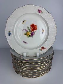 19th Century Berlin KPM Hand Painted Serving Plates