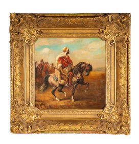 Adolf Schreyer (1828-1899): The Sheik Rides Forth