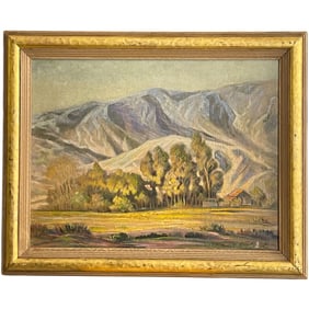 An Oil on Canvas Painting Depicting a Landscape By W. J. Roland