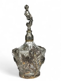 A Silver Metal Perfume Bottle
