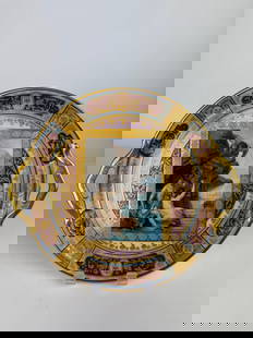 19th Century Royal Vienna Hand Painted Porcelain Decorative Plate: 19th Century Royal Vienna Hand Painted Porcelain Decorative Plate. D:11&rdquo;