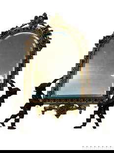 19th Century Champleve Enamel & Gilt Bronze Mirror.: 19th Century Champleve Enamel & Gilt Bronze Mirror. 13&rdquo; x 10&rdquo;