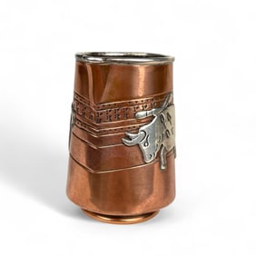 Mexican Silver & Copper Decorative Item