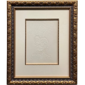 An Embossed Print By Salvador Dali: Frontispièce Apollinaire (Spain, 1904-1989)